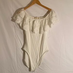 Altar’d State White Lace Bodysuit